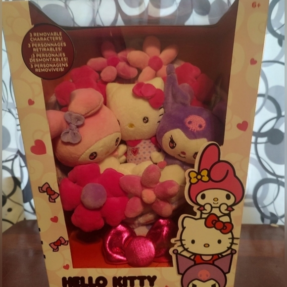 Hello Kitty Other - Hello Kitty Plush Trio with Pink, Purple, Cream Accents